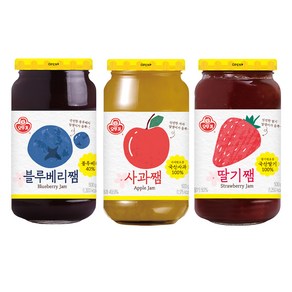 오뚜기 딸기쨈 500g + 블루베리쨈 500g + 사과쨈 500g, 1세트