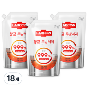 랩신 주방세제 애플향, 1L, 18개