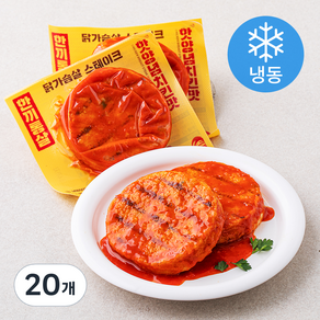 한끼통살 닭가슴살 스테이크 핫양념 치킨맛 (냉동), 100g, 20개