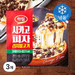 하림 시카고 피자 리치불고기 (냉동), 385g, 1개입, 3개