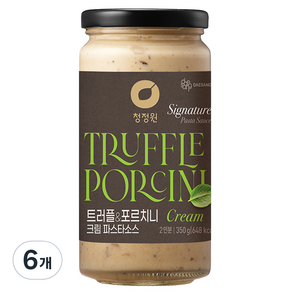 청정원 트러플 앤 포르치니 크림 파스타소스, 350g, 6개