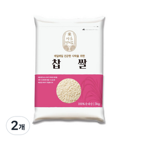 마음정미소 찹쌀, 3kg, 2개