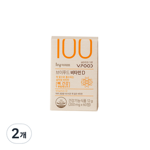 한국야쿠르트 브이푸드 비타민D 100 200mg, 60정, 2개