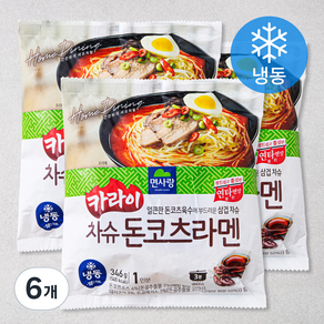 면사랑 카라이 차슈 돈코츠 라멘 1인분 (냉동), 346g, 6개