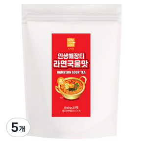 녹차원 인생해장티 라면국물맛티백 80g, 5개