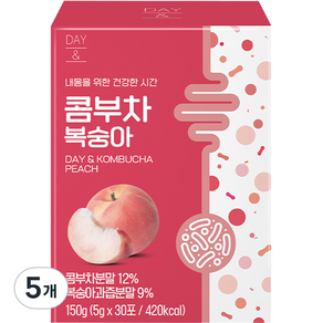 데이앤 콤부차 복숭아, 5g, 30개입, 5개