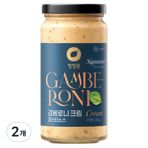 청정원 감베로니 크림 파스타소스, 350g, 2개