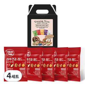 견과공장 하루견과 레드 20g x 5p + 선물포장박스, 100g, 4세트