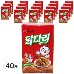 농심 닭다리 후라이드 치킨맛, 66g, 40개