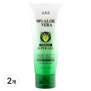 JNC 알로에베라 프리미엄 슈퍼젤, 120ml, 2개