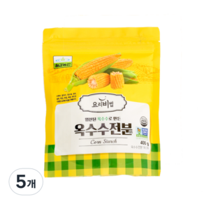 칠갑농산 옥수수전분, 400g, 5개