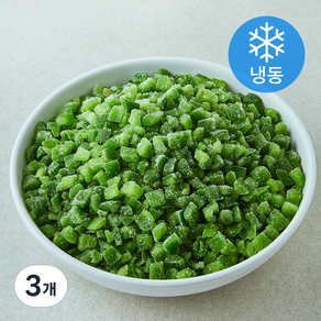 청피망 다이스 (냉동), 3개, 1kg