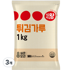 식자재왕 튀김가루, 1kg, 3개