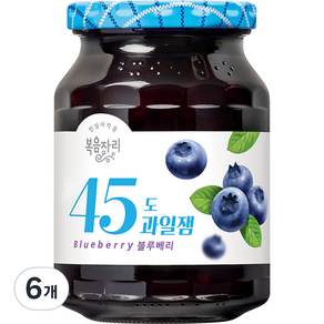 복음자리 45도 과일잼 블루베리, 350g, 6개