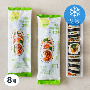 Rally 귀리곤약김밥 버섯잡채 (냉동), 230g, 8개