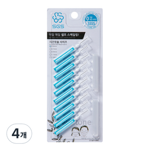 SGS 치간칫솔 일반형 0.6mm, 10개입, 4개