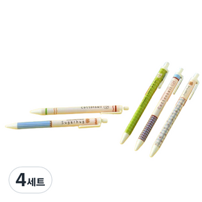 모노라이크 언매치드 프렌즈 젤펜 5종 세트 0.38mm, A(01 Ivoy, 02 Stipe, 03 Geen, 04 Floal, 05 Red Check), 4세트