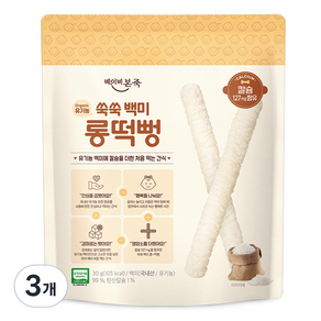 베이비본죽 쑥쑥백미 롱떡뻥, 백미, 30g, 3개