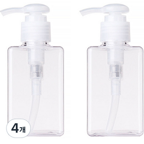 지앤와이 로션 펌프 공병 100ml, 4개, 투명