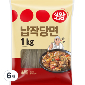 식자재왕 납작당면, 1kg, 6개