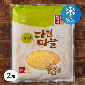 황보마을 국내산 다진마늘 (냉동), 2개, 800g