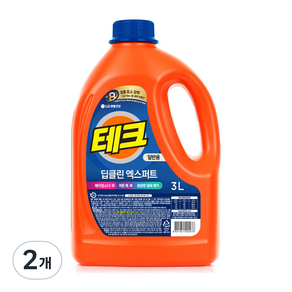 테크 딥클린 액체세제 일반, 3L, 2개