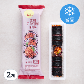 윙잇 랠리 흑미곤약김밥 불어묵 (냉동), 220g, 2개