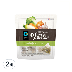 대상 청정원 맛선생 야채국물내기 티백 12p, 72g, 2개