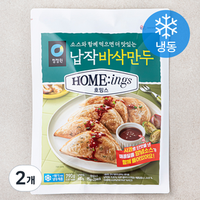 청정원 호밍스 납작 바삭 만두 (냉동), 790g, 2개