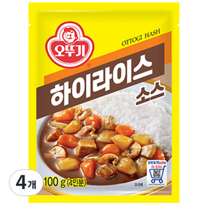 오뚜기 하이라이스 소스, 4개, 100g