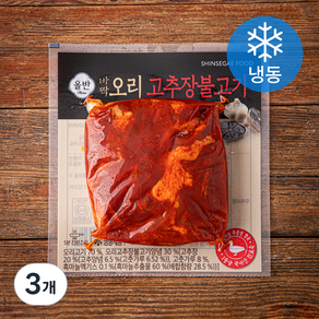 올반 바짝 오리 고추장불고기 (냉동), 200g, 3개