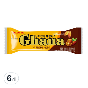 가나 초코바 아몬드, 43g, 6개