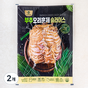 농협식품 부추 오리훈제 슬라이스 2~3인분, 400g, 2개