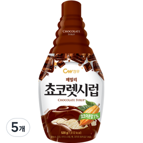 청우식품 패밀리 쵸코렛시럽, 520g, 5개