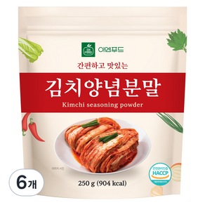 이엔푸드 김치양념분말, 250g, 6개