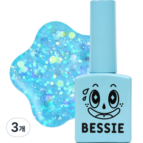 BESSIE 네온 글리터젤 네온팝 GL, GL43, 11ml, 3개