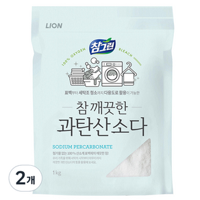 참그린 참 깨끗한 과탄산소다 주방세제 파우치, 1kg, 2개