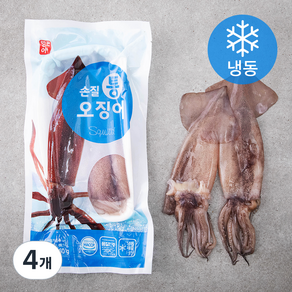 양포어장 손질 통오징어 소 2미 (냉동), 260g, 4개