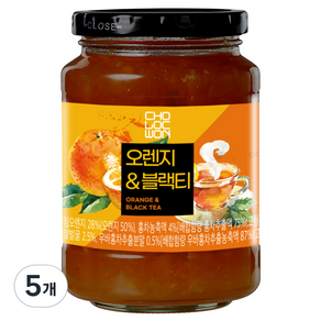 초록원 오렌지 & 블랙티 액상차, 560g, 1개입, 5개