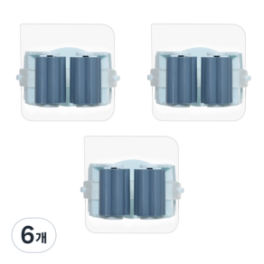 워니즈 청소도구 다용도 걸이, 6개, 블루