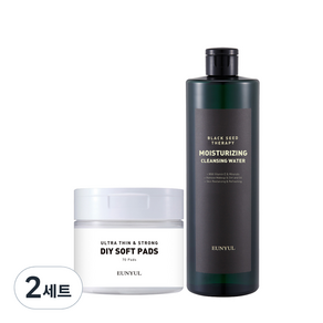 은율 블랙씨드 테라피 모이스처 클렌징워터 500ml + 패드 70p 세트, 2세트