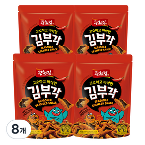 광천김 고소하고 바삭한 김부각 매콤달콤맛, 50g, 8개