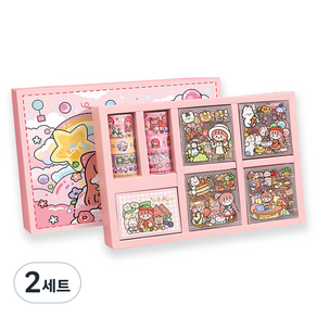 빅드림 아이두 DIY 아카의 스티커박스 가든동화집 스티커 키트 세트, 혼합색상, 2세트