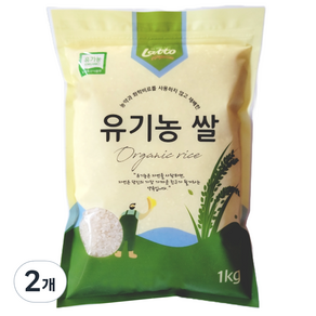 초록숟가락 유기농쌀, 상등급, 1kg, 2개