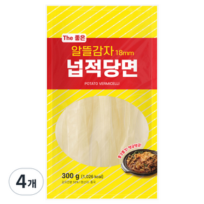 이엔푸드 알뜰감자 넙적당면 18mm, 4개, 300g