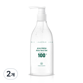 라라폴리 제주 프레쉬 알로에베라 100% 수딩젤, 300ml, 2개