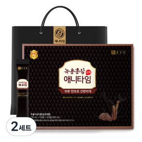 종근당 녹용홍삼 애니타임 스틱 30개입 + 쇼핑백, 300ml, 2세트