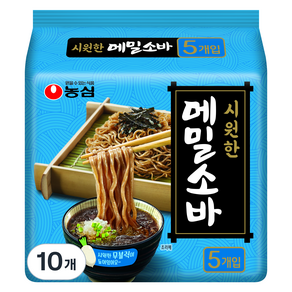 농심 메밀소바, 127g, 10개