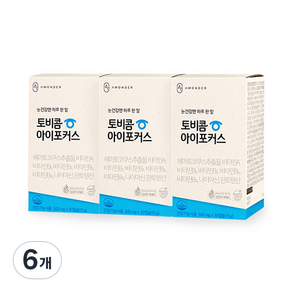 토비콤 아이포커스 영양제 15g, 30정, 6개