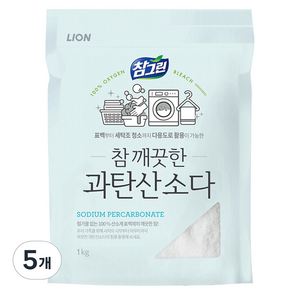 참그린 참 깨끗한 과탄산소다 주방세제 파우치, 1kg, 5개